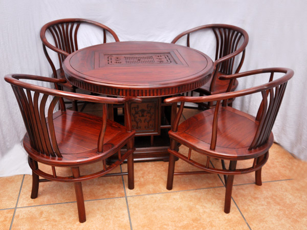 圆茶台五件套(锦隆家具)